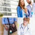 Will Well 6-Pack ID Badge Holders with Holes for Lanyards, Vertical Clear Plastic Sleeves Fit Up to 3 Cards