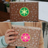 PARTH IMPEX Snowflake Stickers, Pack of 120 - 2" Large Round Gold Foil Stamping Labels for Christmas Holiday Cards