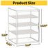 Awelov Countertop, 4 Bread Box for Kitchen Layers Pastry Display Case with Magnetic Door, Adjustable Clear Bread