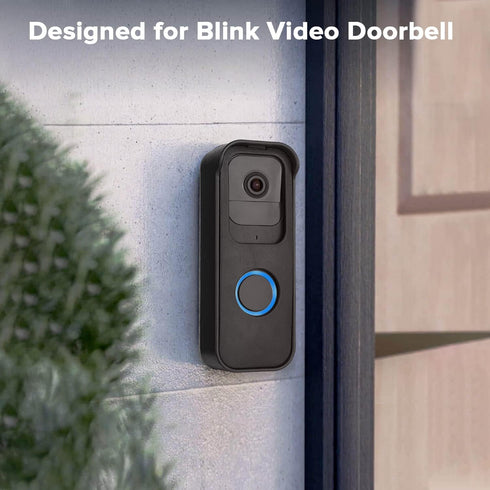 No-Drilling Door Mount for Blink Video Doorbell, Adhesive Doorbell Mount Bracket, Accessories for Blink Doorbell Home Security System Black