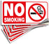 iSYFIX No Smoking Sign Sticker for Homes – 6 Pack 4x2 inch – Premium Self-Adhesive Vinyl, Laminated for UV, Weather,