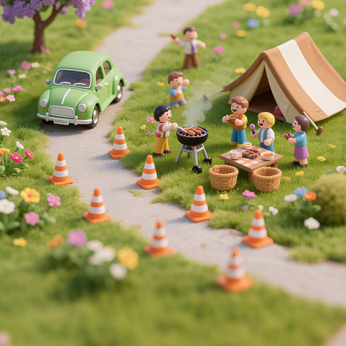 Tweruna 30 1" PCS Mini Traffic Cones, Mini Orange Cones Roadblock Signs, Small Construction Cone Orange Traffic Caution