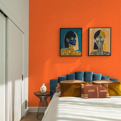 Abyssaly Orange Peel and Stick Wallpaper - Removable Self-Adhesive, 15.7" X 118", Embossed Silk Textured