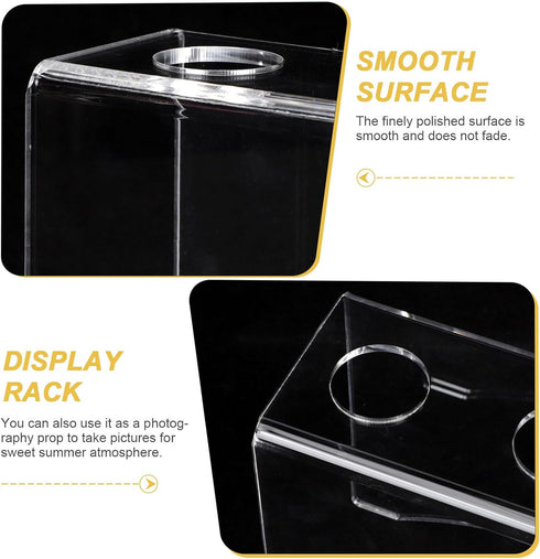 3-hole (3cm Yardwe Ice Cream Cone Holder Stand, U-shaped Diameter) Desktop Multi-cone Rack for Restaurant and Party