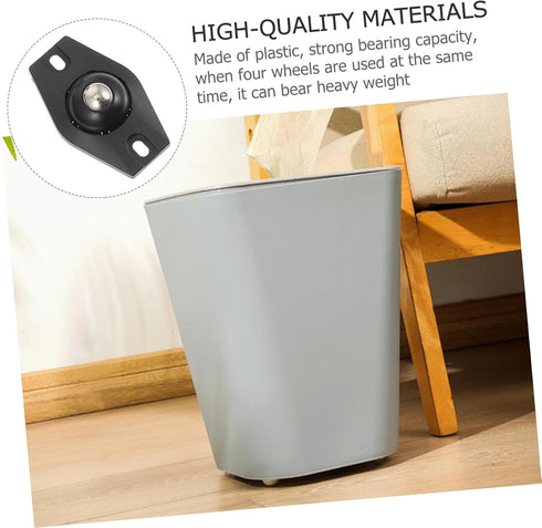 8pcs PRETYZOOM Material Storage Case Caster Adhesive Rolling Wheels High Load Capacity Noiseless Moving Cart Wheels