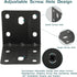 30PCS 90 (2X2 Alise Black L Brackets for Shelves, Heavy Duty Metal Shelf Brackets Corner Bracket, Degree Joint Right