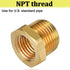 ZOUNI 2 Pcs Brass Reducer Hex Bushing, 1/2" NPT Male to 3/8" NPT Female Heavy Duty Pipe Fitting Adapter