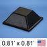 Black Large Trapezoid Bumper Feet (56 Pack) Self Stick Bumper Pads - Adhesive Tall Square Bumpers for Electronics, Speakers, Laptop, Appliances, Furniture, Computers