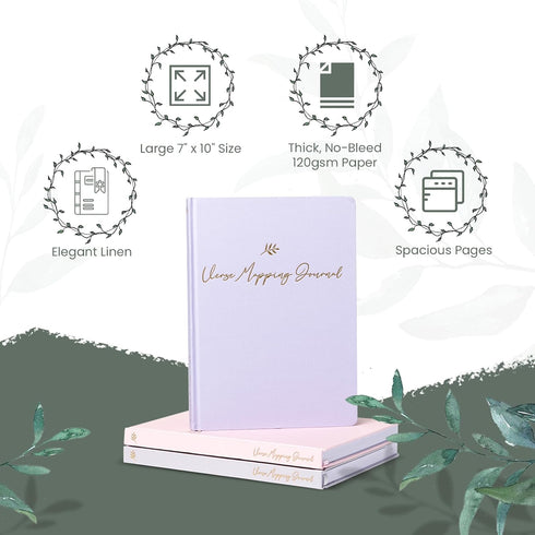 Elegant Linen Bible Verse Mapping Journal - Premium Blue Jade Study Kit