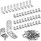 40 Pcs L Bracket Stainless Steel Corner Brace with 100 Pcs Screws,