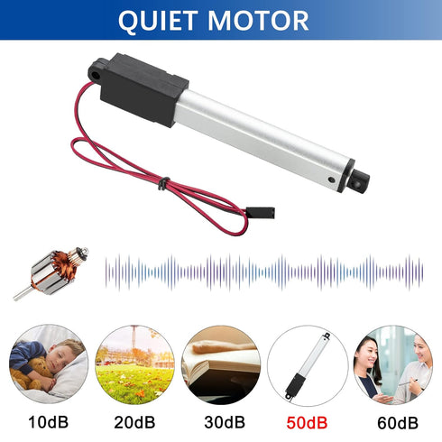 0.83 Inch Stroke Micro Linear Actuator, 12V 42.2lbs, for Robotics and Home Automation