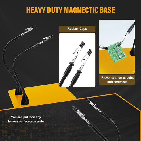 Magnetic Soldering Helping Hands, Third Hand Tools for Soldering with Flexible Gooseneck Metal Arms for Hobby Crafts