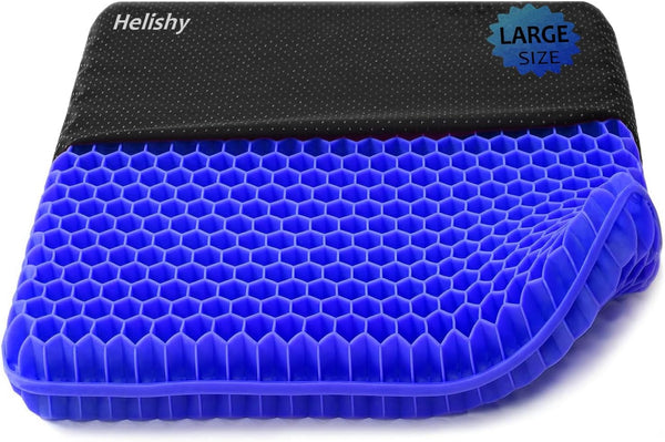 Helishy Extra Large Gel Seat Cushion, 17x17inch Double Thick Egg Gel Cushion for