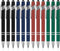 Ballpoint Pens with Stylus Tip, Soft Touch Click Stylus, 2 in 1 Retractable Metal Pens, Black Ink, 4 Colors (12 Count)
