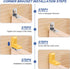 50pcs 18x28x28mm 90 HARFINGTON Metal Corner Braces L-Shape Degree Right Angle Brackets Corner Braces with Plastic
