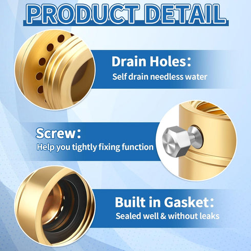 3/4'' Feamle 3/4'' Boltigen No Lead Brass Self-Draining Vacuum Breaker with GHT to GHT Male Thread Hose Bib Anti Siphon