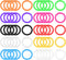 Exircy 50Pcs Loose Leaf Binder Rings 1 Inch Colorful Plastics Small Book Notebook