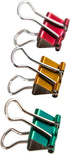 Small Binder Clips .75" 8/Pkg-Assorted Colors by Baumgartens