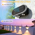 3 IP65 12H 2 Pack Ellasay Fence Lights Solar Powered: Outdoor LED Wall Lighting Dual Beam and Color Modes Waterproof