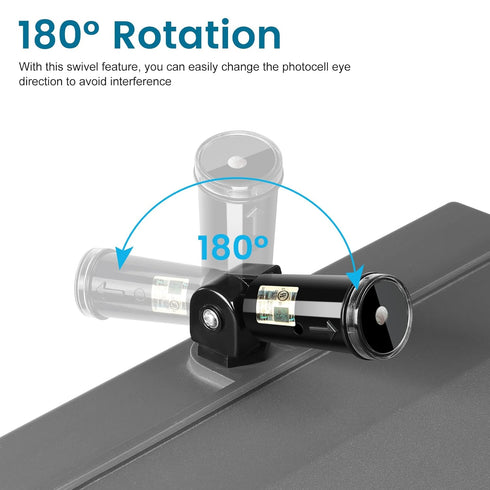 Generic Outdoor Photocell Sensor, Dusk to Dawn Day Night Swivel Mount Conduit Lighting Control, Photoelectric Sensor