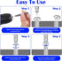 HaiFafafaing 6 Set Pcs Stripped Screw Extractor Hss Damaged Screw Remover and Extractor Nuts & Bolts Drill Bit Tools