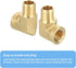uxcell Brass Pipe Fitting 90 Degree Street Elbow Brass 1/4" NPT Pipe Connector for Gas, Air, Oil, Propane (2pcs)
