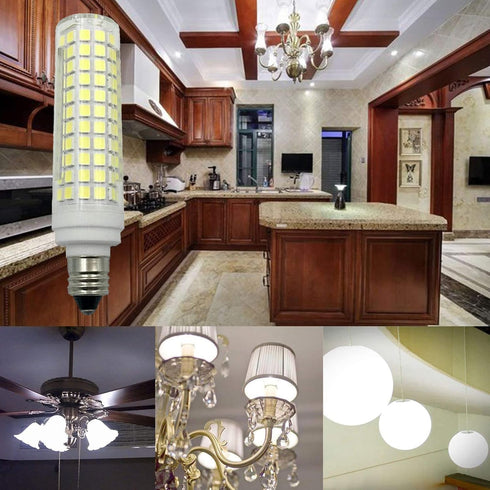 E11 Bulb 15W Dimmable Bulbs 120W 136 2835 1500LM 6000K T3/T4 JDE11 E11 4 Pack Lxcom Lighting LED Corn Ceramic LED Light