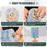 ALAZA Cute Fish Mermaid Scales Bedside Table Lamp with USB Port for Bedroom Nightstand Lamps Night Light Linen Fabric