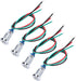 LED Light, 4 pcs 12 24V Indicator Lights, 8mm Electrical Indicator, Pre Wired Common Anode Industrial