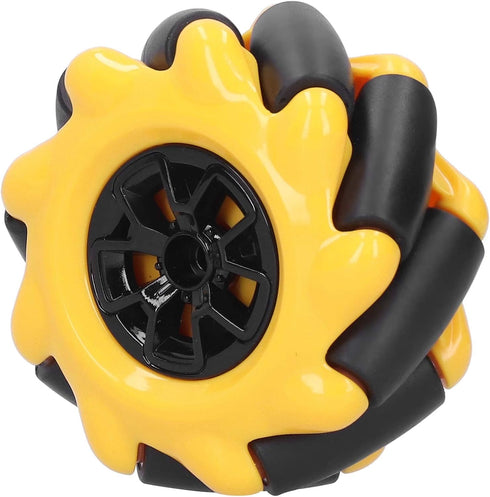 60mm Parts((2 Yellow High Hideness Mecanum Wheel -Directional Wheel TT Motor Hubs/Connector for Robot Car Kit DIY STEM