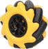 60mm Parts((2 Yellow High Hideness Mecanum Wheel -Directional Wheel TT Motor Hubs/Connector for Robot Car Kit DIY STEM