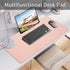 Blossoms Pink Desk Mat, Large Waterproof Non-Slip Leather Desk Pad for Keyboard and Mouse, 31.5×15.7 Inches