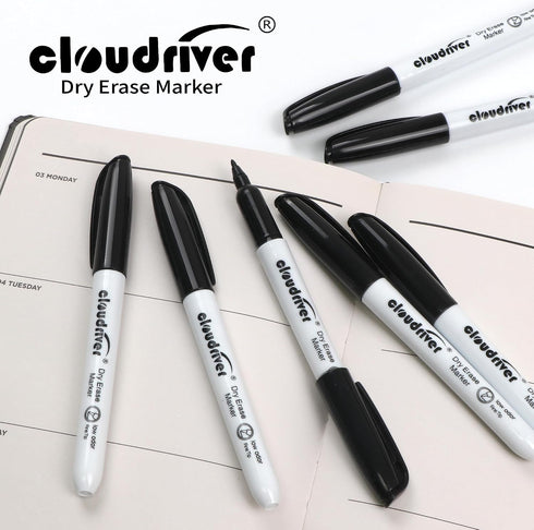 72 Pack 0.7mm, cloudriver Dry Erase Markers Ulta Fine Tip, Black Whiteboard Marker, Low Odor, For Office And Home