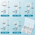 110Pcs Premium Screw Hooks, White Vinyl Coated Cup Hooks, 5 Sizes Heavy Duty Hook Screws for Hanging Plants