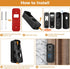 No-Drilling Door Mount for Blink Video Doorbell, Adhesive Bracket for Home Security System, Black