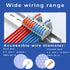 10 Pcs DIN Rail Terminal Blocks,28-12AWG Quick Wiring Cable Connector DIY Push-in Conductor Wire Connectors (2 in 8 Out)