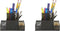 Mind Reader EMPORG2-BLK, Black - 2 Piece Cup, Pen, Pencil, Paperclip Holder, Office Supplies Storage Organizer