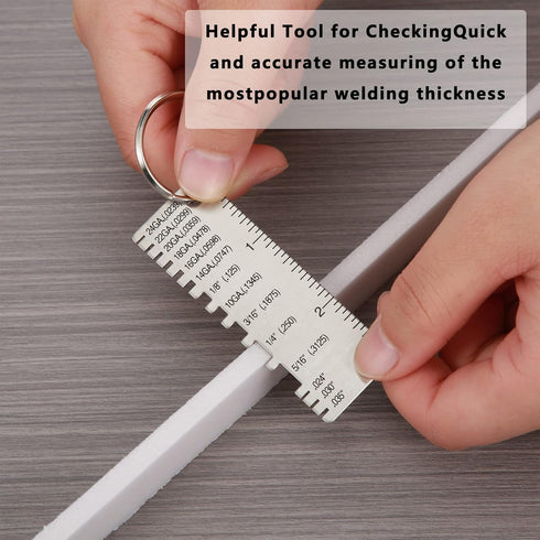 4 Pcs Double Sided Wire Metal Sheet Thickness Gauge Tool for Welding Measurement