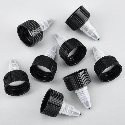 OLYCRAFT 36pcs Squeeze Bottle Cap, 24/410 Natural Twist Top Caps, Black Replacement Caps