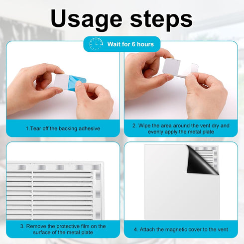BOXOB 24pcs 2.36x1.18in Adhesive Metal Plates for Magnetic Mounts, Rectangular Iron Strips with Adhesive Backing