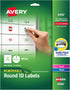 Avery Multiuse Removable 1" Round Labels, 945 Small White Labels for Organization and Storage