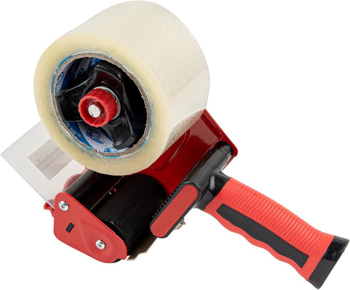 Restaurantware RW Base 3 Inch Heavy-Duty Tape Dispenser Gun, Red Iron Handheld for Carton Sealing