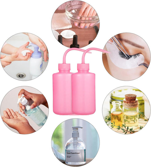 Wash Bottle 2Pcs 250ml Plastic Squeeze Bottle with Scale Labels for Medical Lab Supplies