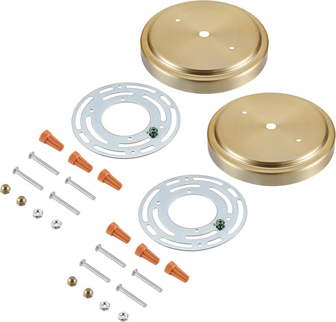 Aspen Creative 21509-42, Transitional Chandelier & Light Fixture Canopy Kit, w/Universal Crossbar, Warm Brass,