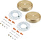 Aspen Creative 21509-42, Transitional Chandelier & Light Fixture Canopy Kit, w/Universal Crossbar, Warm Brass,