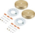 Aspen Creative 21509-42, Transitional Chandelier & Light Fixture Canopy Kit, w/Universal Crossbar, Warm Brass,