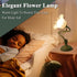 GUIGUZHJ 3 E26 Bulb, Flower Table Lamp, Level Brightness Vintage Flower Reading Light with Cute Desk Lamp Bedside Lamps
