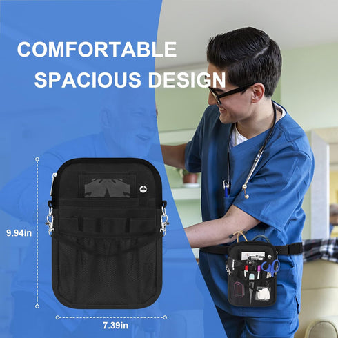 Pack BOVKE Nurse Fanny with Medical Gear Pockets, Tape Holder, Medical Bag Nurse Waist Pouch Organizer with Utility