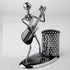 Metal Art Pen Pencil Holder, Musician Design, Home Office Desk Organizer
