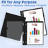 HAUTOCO 5 Pack Plastic Report Covers - 3 Prongs Fasteners Clear Front Resume Portfolio Folder for 8.5x11 Letter Size